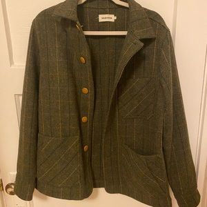 Taylor stitch ojai jacket in olive tweed wool - small